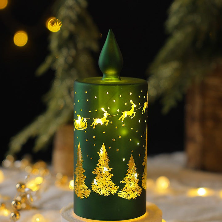 Illuminated glass decoration for Christmas