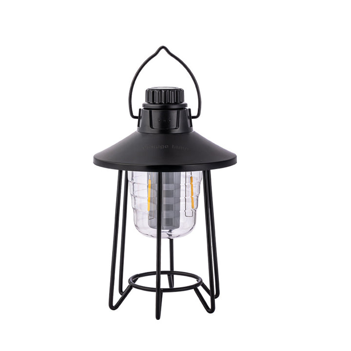 LED camping lamp, rechargeable, retro design