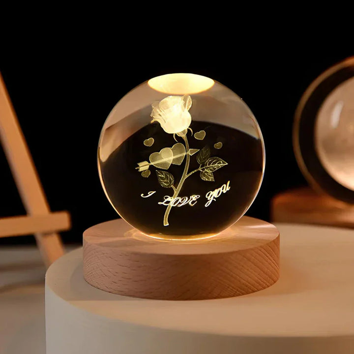 3D Crystal Ball LED Night Light