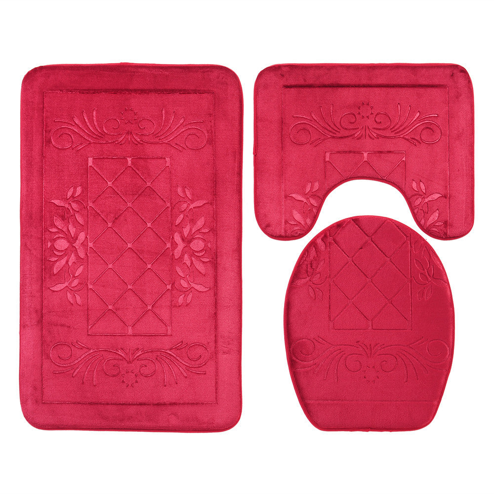 Soft Chenille Bath Mat Set Kalsten