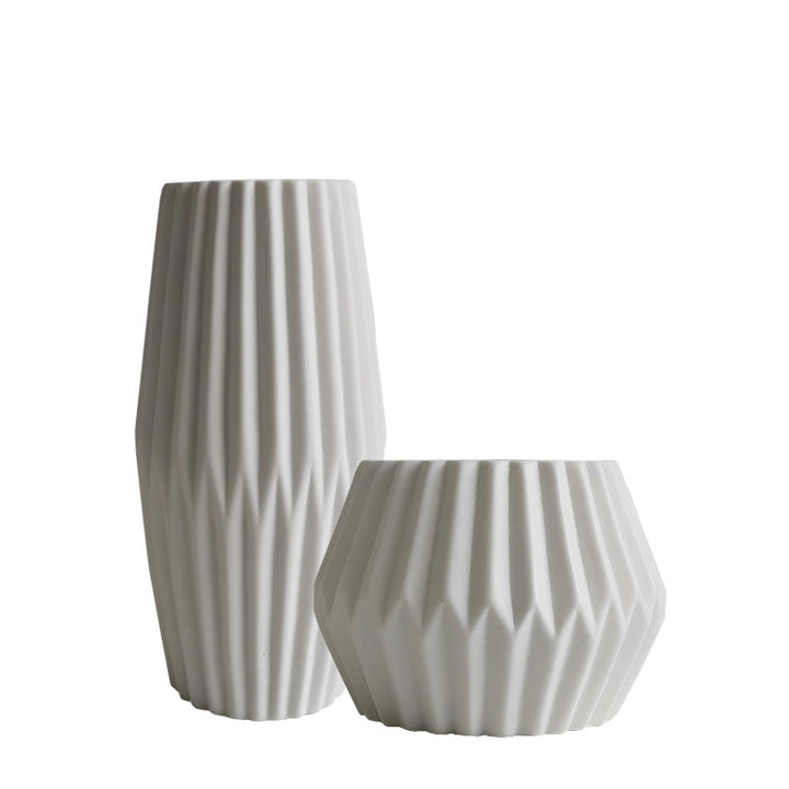 Textured Ceramic Geometric Planter Kalsten
