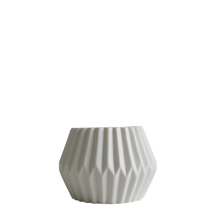 Textured Ceramic Geometric Planter Kalsten