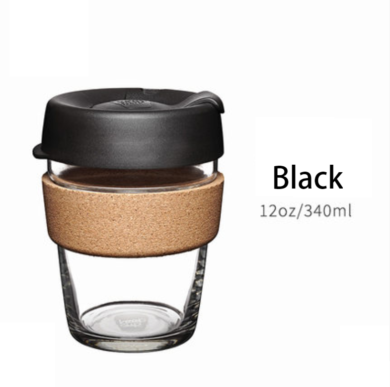 Noxord | Reusable & Portable Glass Coffee Cup With Lid & Sleeve, For Home, Travel & More