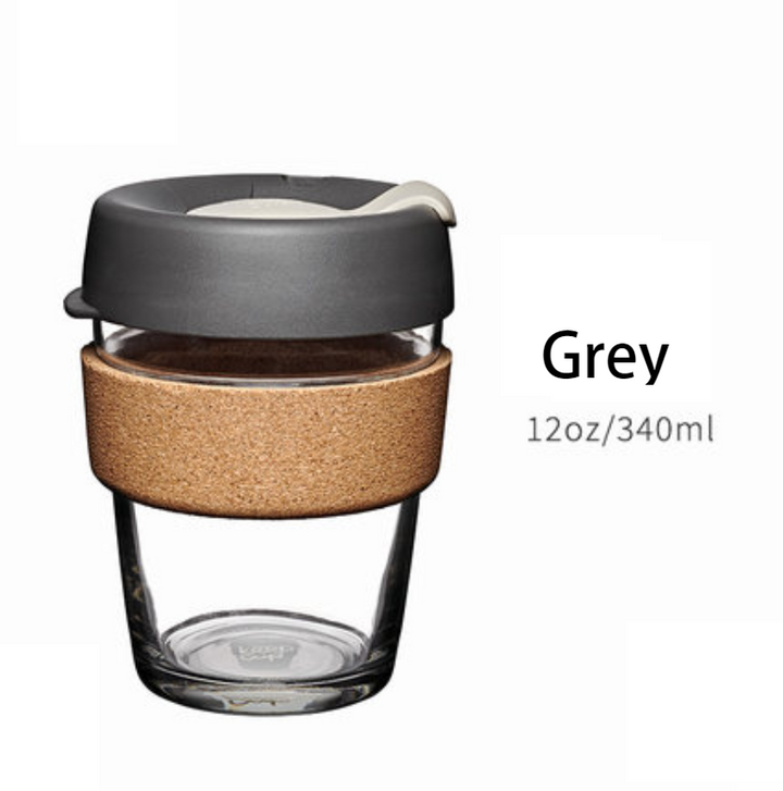 Noxord | Reusable & Portable Glass Coffee Cup With Lid & Sleeve, For Home, Travel & More