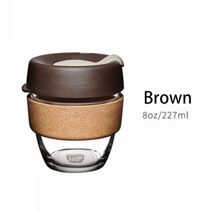 Noxord | Reusable & Portable Glass Coffee Cup With Lid & Sleeve, For Home, Travel & More