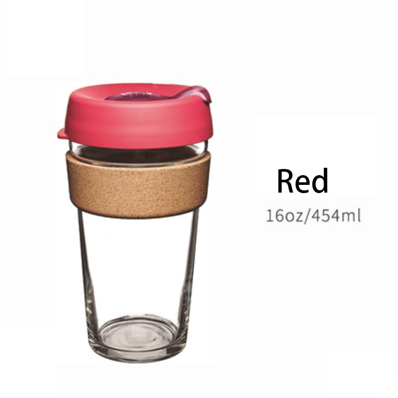 Noxord | Reusable & Portable Glass Coffee Cup With Lid & Sleeve, For Home, Travel & More