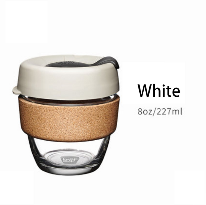 Noxord | Reusable & Portable Glass Coffee Cup With Lid & Sleeve, For Home, Travel & More