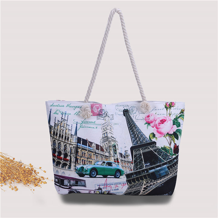 Large beach bag with London motif Kalsten