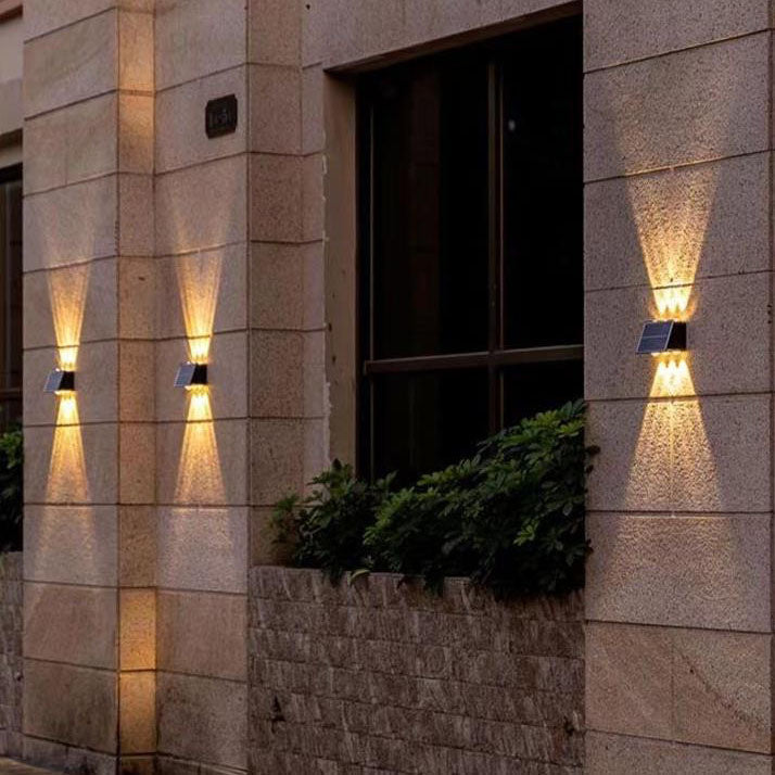 Contemporary Industrial Solar Waterproof ABS Column LED Wall Sconce Lamp For Outdoor Patio | Kalsten