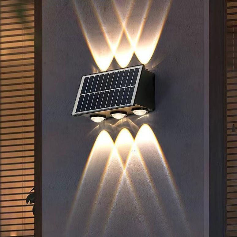 Contemporary Industrial Solar Waterproof ABS Column LED Wall Sconce Lamp For Outdoor Patio | Kalsten