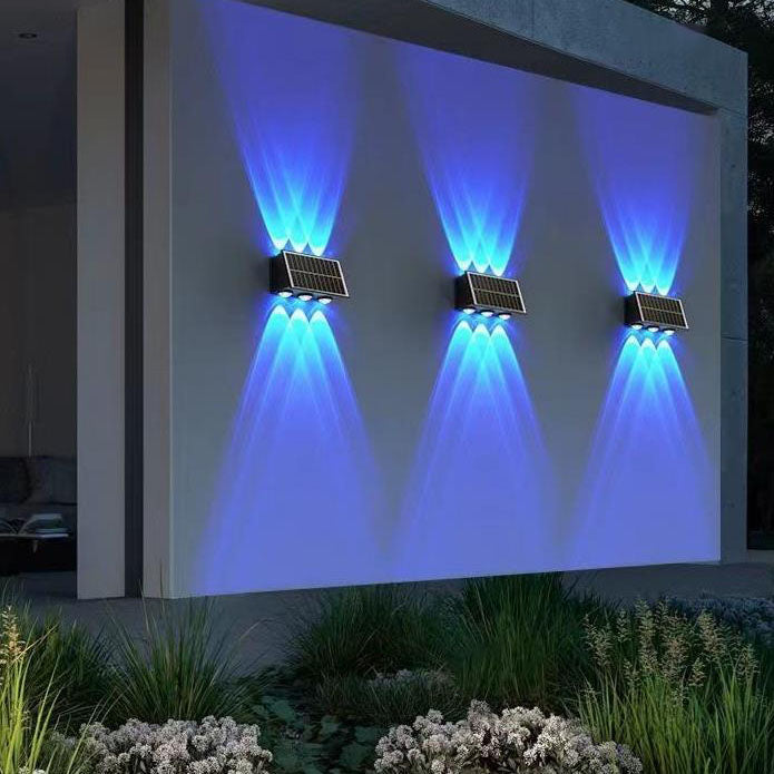 Contemporary Industrial Solar Waterproof ABS Column LED Wall Sconce Lamp For Outdoor Patio | Kalsten