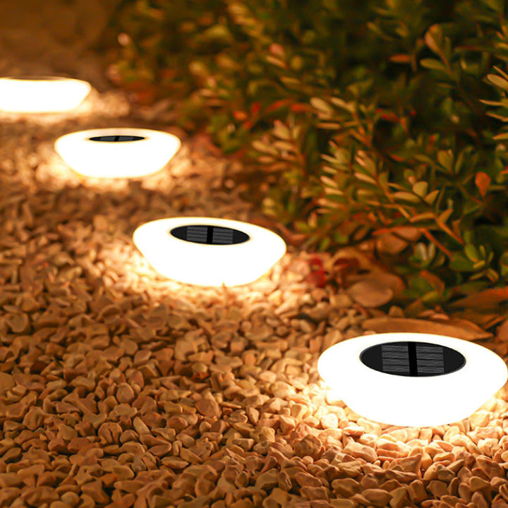 Modern Simplicity Solar Waterproof PP PS Round Conic LED Landscape Lighting Outdoor Light For Garden | Kalsten
