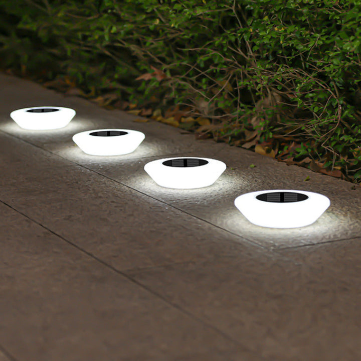 Modern Simplicity Solar Waterproof PP PS Round Conic LED Landscape Lighting Outdoor Light For Garden | Kalsten