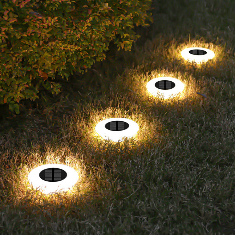 Modern Simplicity Solar Waterproof PP PS Round Conic LED Landscape Lighting Outdoor Light For Garden | Kalsten