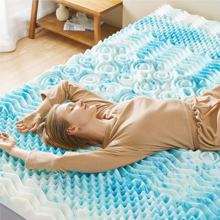 Premium Cooling Egg Crate Foam Mattress Topper | Kalsten