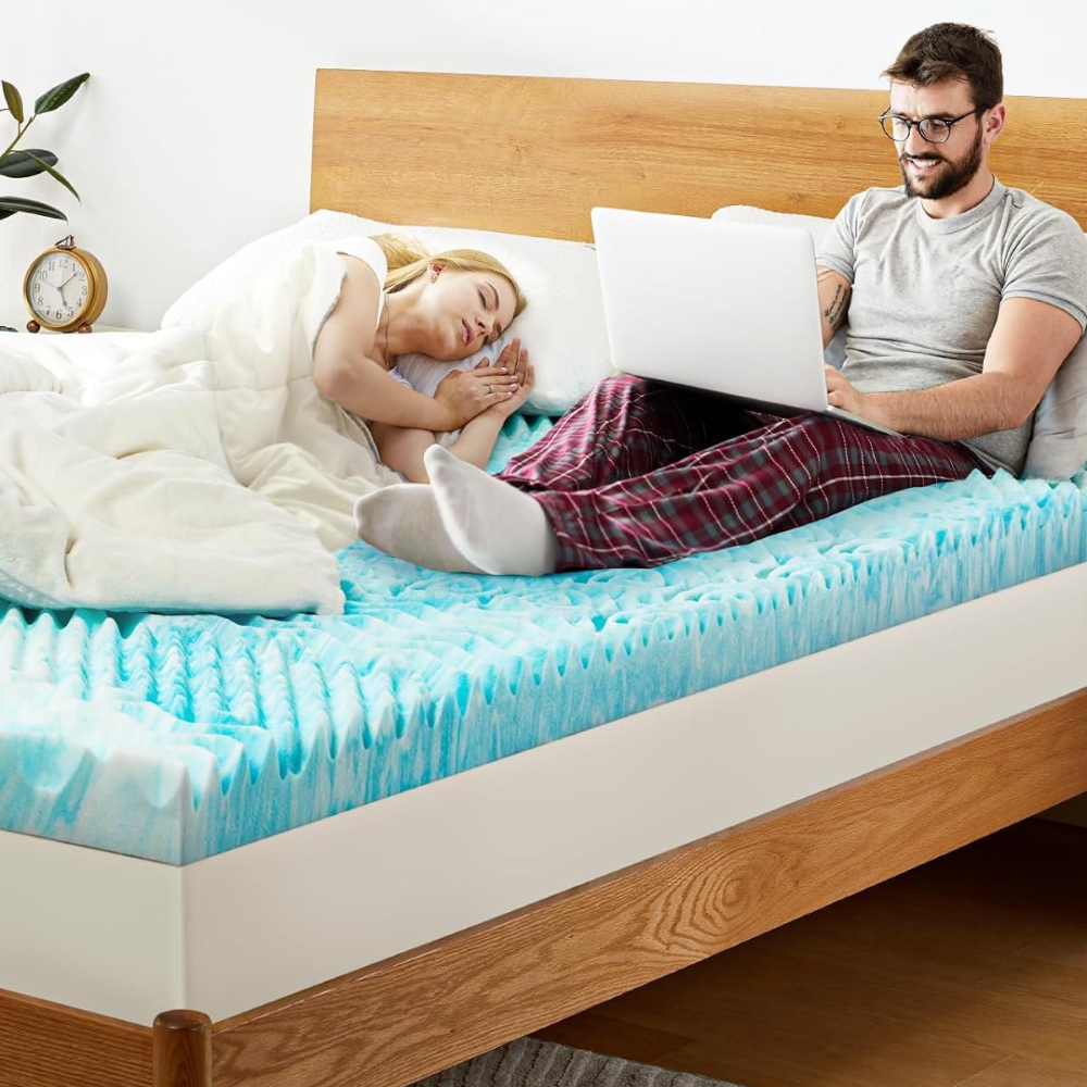 Premium Cooling Egg Crate Foam Mattress Topper | Kalsten