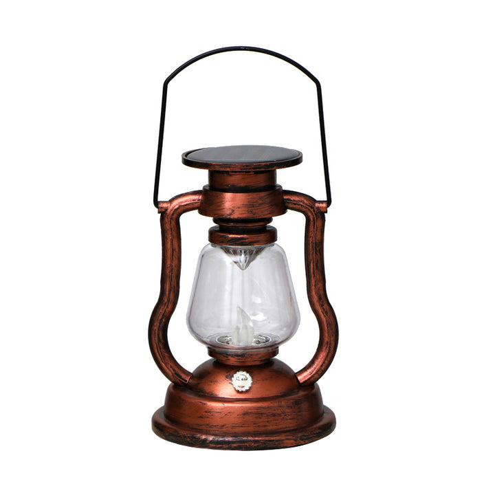 Antique-Inspired Solar LED Lantern With Glass Globe And Metal Handle Kalsten