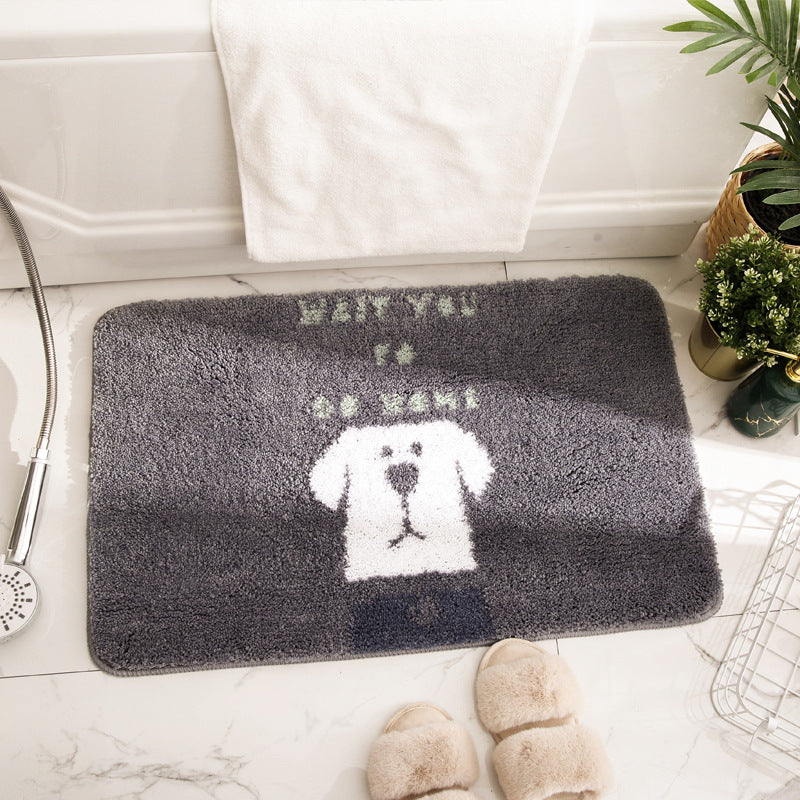 Cute Dog Print Bath Mat