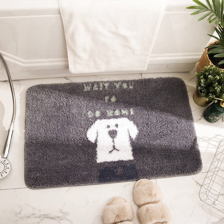 Cute Dog Print Bath Mat