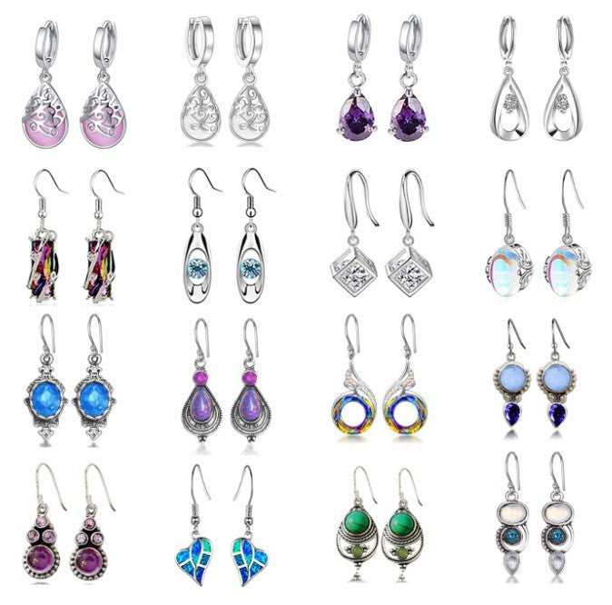 Colorful Crystal Drop Earrings Kalsten