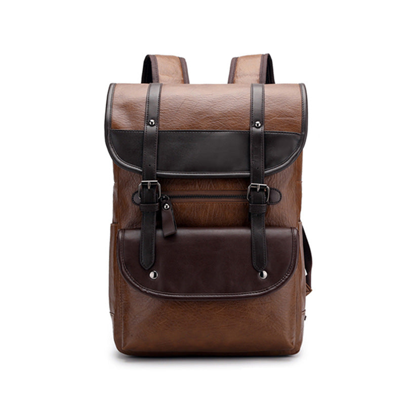 Vintage Style Leather Backpack Kalsten