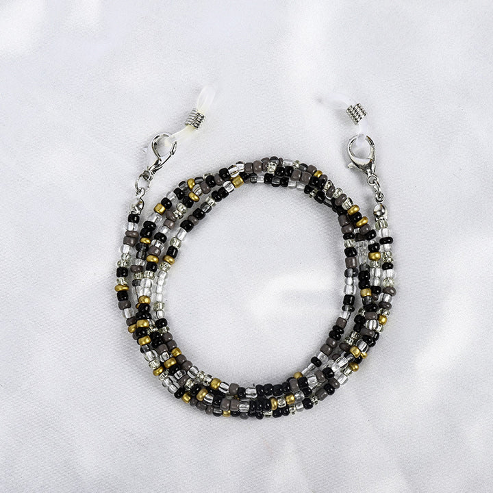 Colored bead necklace with carabiner clasp Kalsten