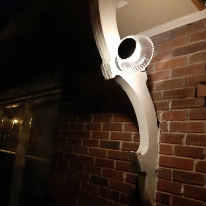 Contemporary Retro Solar Iron Alloy Plastic LED Waterproof Wall Sconce Lamp For Outdoor | Kalsten