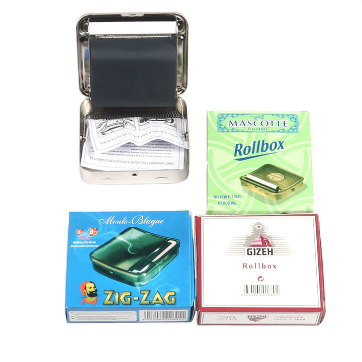 Automatic Rolling Box Dispenser For Hand-Rolled Cigarettes With Built-In Paper Feeder And Compact Travel Case