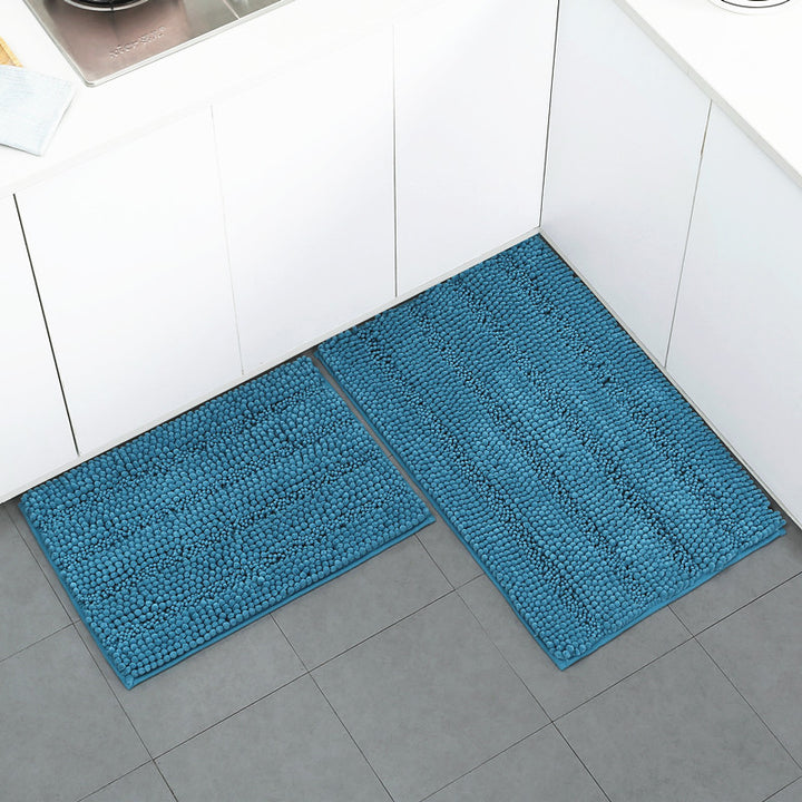 Textured Microfiber Kitchen Mat Set Kalsten