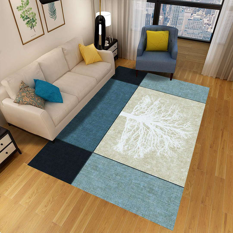Kalsten | Minimalist 3D Geometric Rug Multi-Color Polypropylene Area Rug Pet-Friendly Non-Slip Machine Washable Rug for Large Room