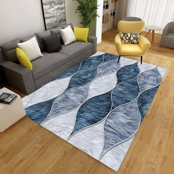 Kalsten | Minimalist 3D Geometric Rug Multi-Color Polypropylene Area Rug Pet-Friendly Non-Slip Machine Washable Rug for Large Room