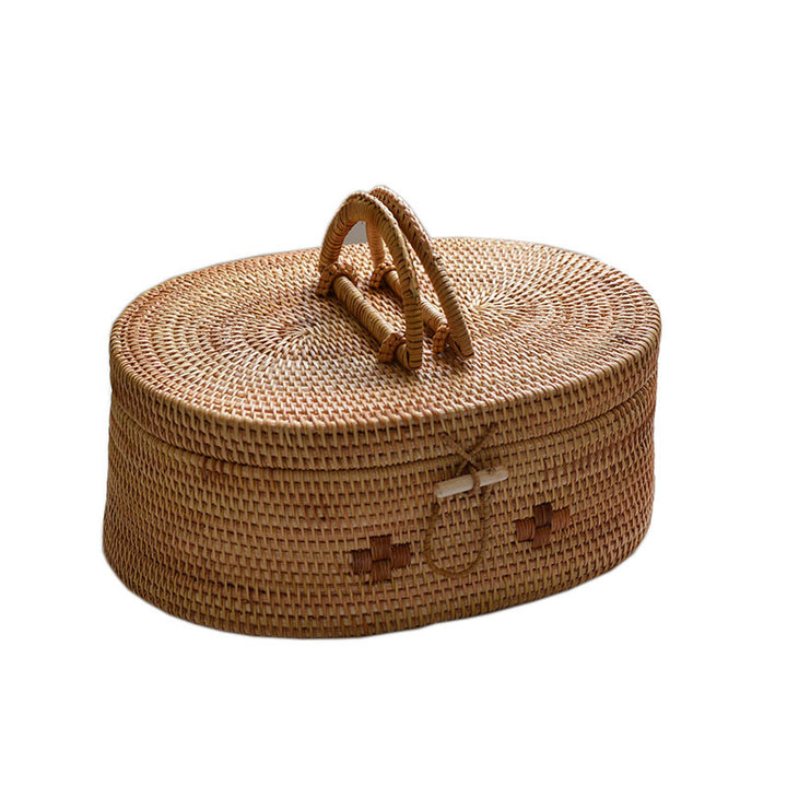 Handcrafted storage basket with double handles Kalsten