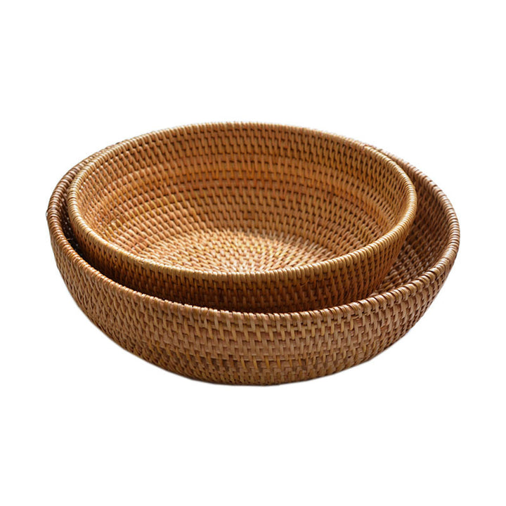 Decorative serving plate made of woven natural material Kalsten