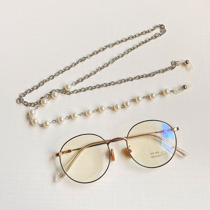 Fashionable glasses frame with pearl chain Kalsten
