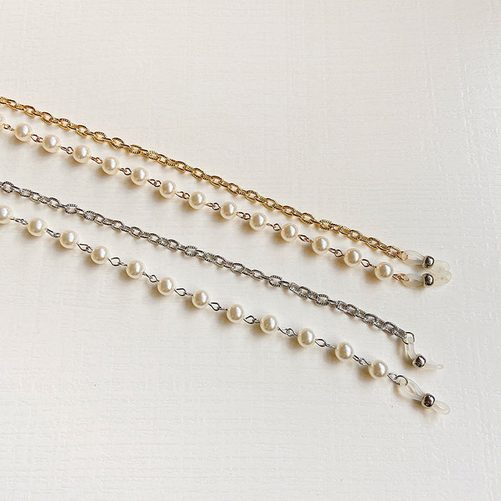 Fashionable glasses frame with pearl chain Kalsten