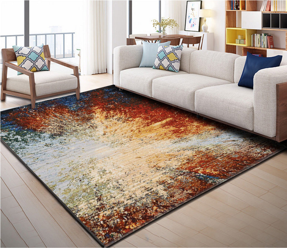 Kalsten | Industrial Style Living Rug Multicolored Expressionism Rug Synthetic Non-slip Pet-friendly Machine washable Rug