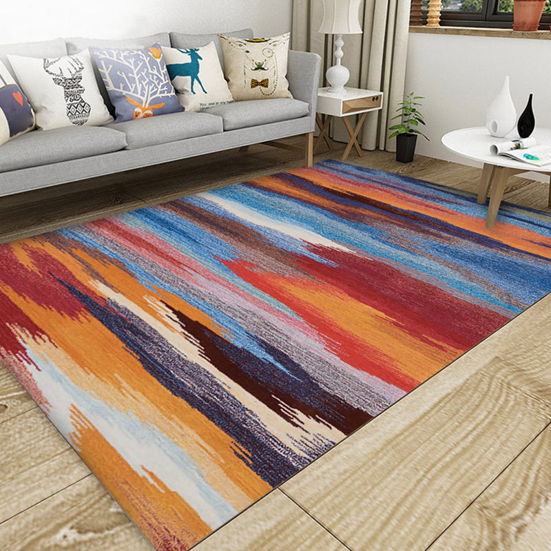 Kalsten | Industrial Style Living Rug Multicolored Expressionism Rug Synthetic Non-slip Pet-friendly Machine washable Rug