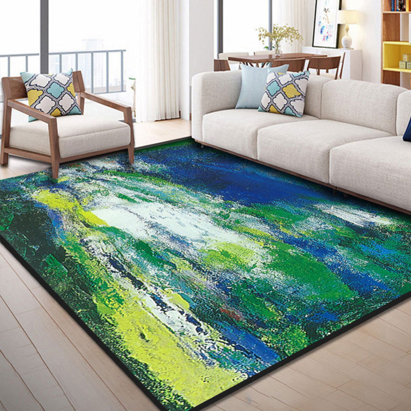 Kalsten | Industrial Style Living Rug Multicolored Expressionism Rug Synthetic Non-slip Pet-friendly Machine washable Rug