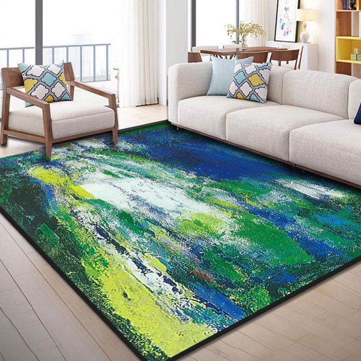 Kalsten | Industrial Style Living Rug Multicolored Expressionism Rug Synthetic Non-slip Pet-friendly Machine washable Rug