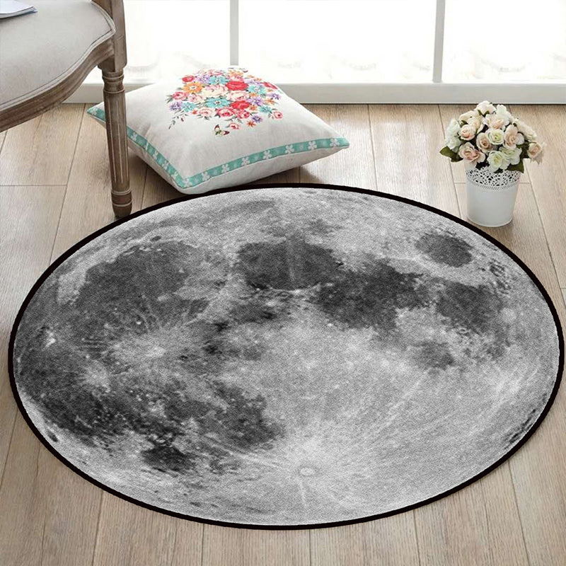 Kalsten | Realistic Multicolor Cosmos Print Rug Polyester Modern Carpet Pet Friendly Non-Slip Machine Washable Rug for Children's Room