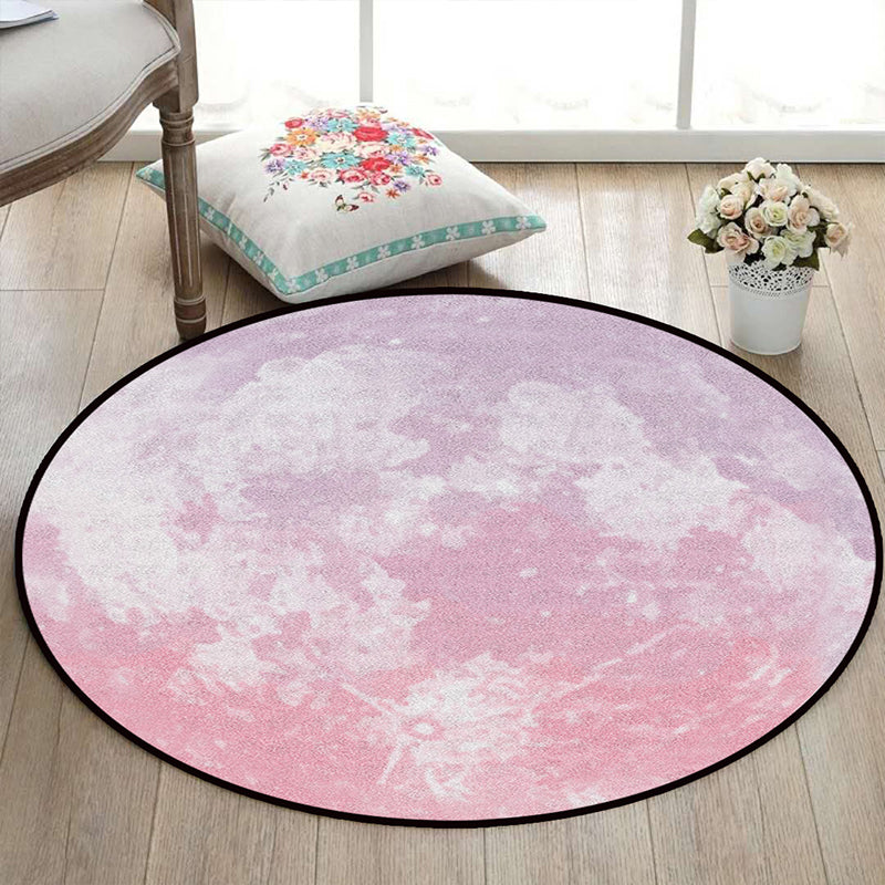 Kalsten | Realistic Multicolor Cosmos Print Rug Polyester Modern Carpet Pet Friendly Non-Slip Machine Washable Rug for Children's Room