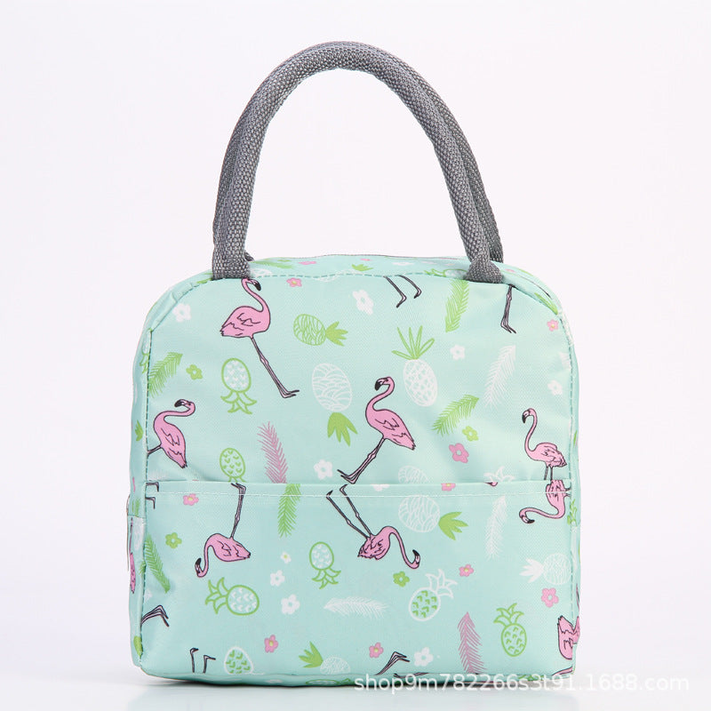 Insulated Flamingo Pattern Lunch Bag Kalsten