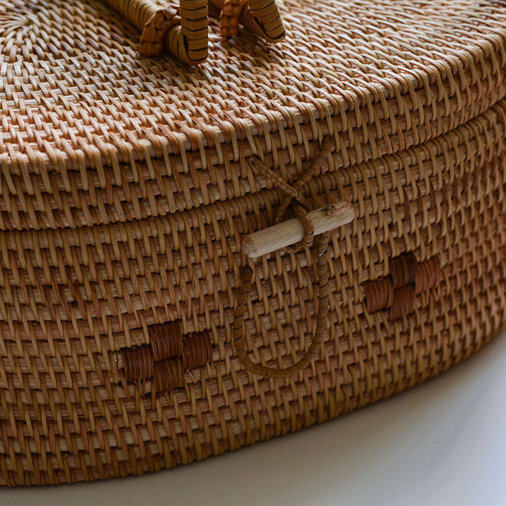 Handcrafted storage basket with double handles Kalsten