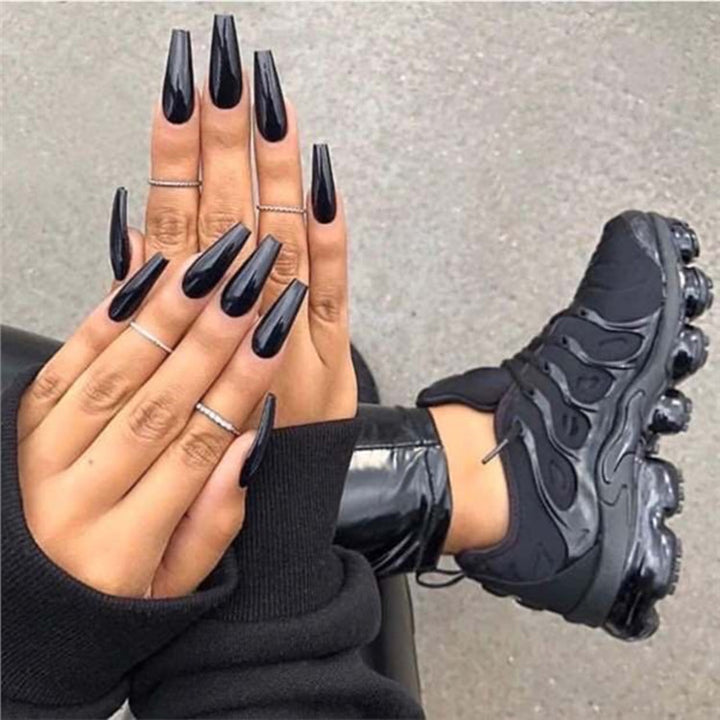 Long Coffin Press-On Nail Tips