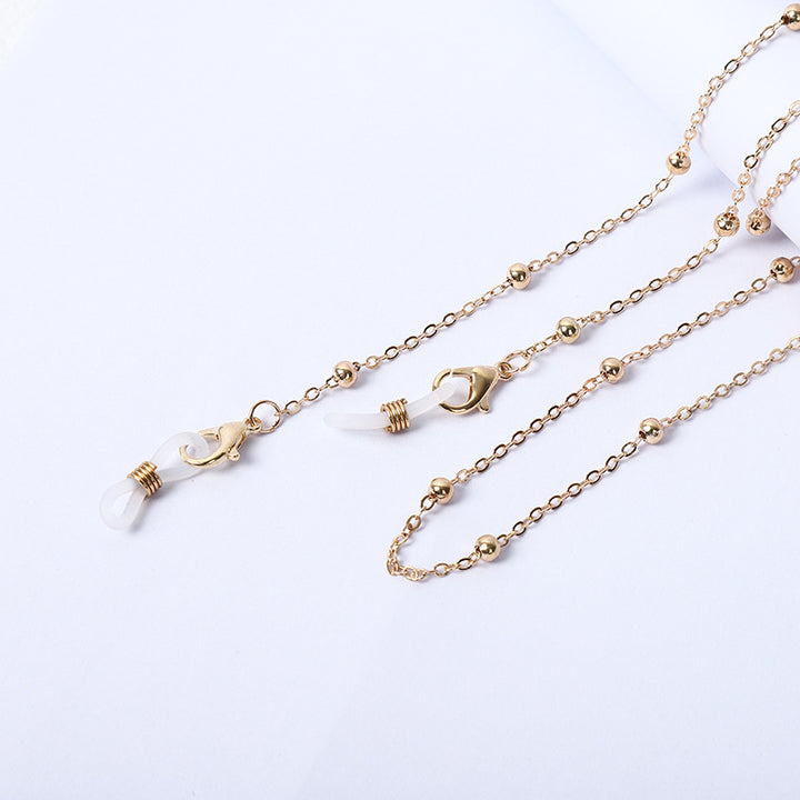 Necklace with beads and transparent pendants Kalsten