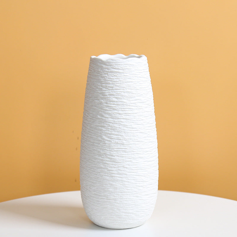 Elegant Textured Ceramic Flower Vase Kalsten 1790310357