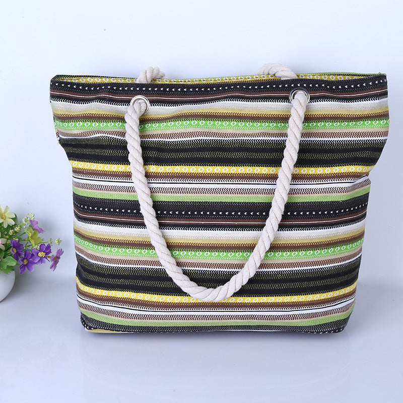 Colorful cotton striped bag Kalsten