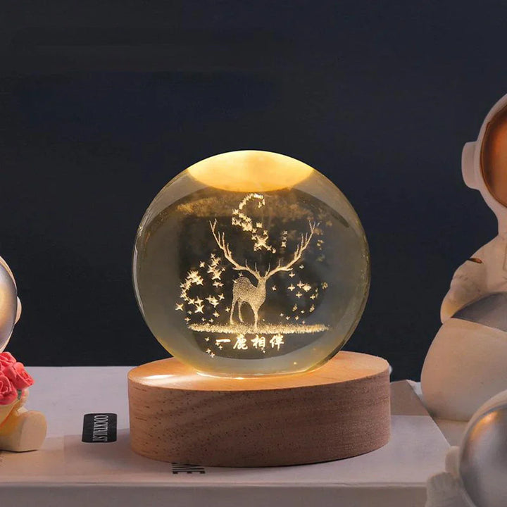 3D Crystal Ball LED Night Light Kalsten