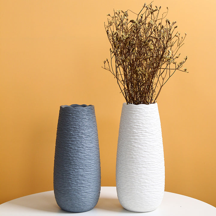 Elegant Textured Ceramic Flower Vase Kalsten 1790310357