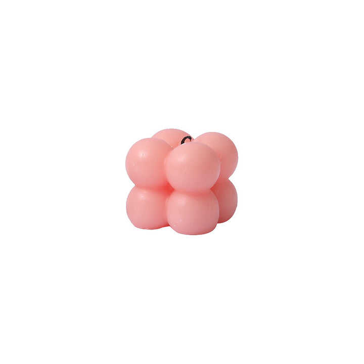 Geometric Bubble-Cube Sculptural Tabletop Wax Candle